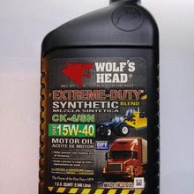 Wolf's Head 6 QUARTS Motor Oil Synthetic Blend 15W-40 HD Diesel Gasoline Engine Motor Oil