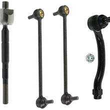 Detroit Axle - Front Inner Outer Tie Rods + Sway Bars for 2007 2008 2009 2010 2011 2012 2013 Acura MDX