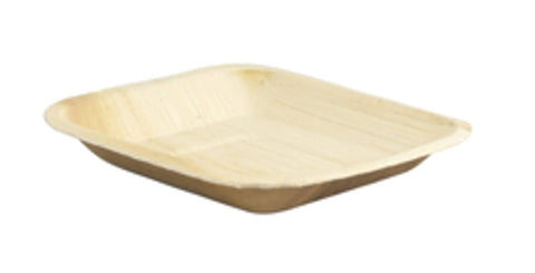 Palm Leaf Rectangular Plate (Case of 100), PacknWood - Eco Friendly Compostable Wooden Disposable Plates (9.5