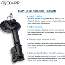 Shocks,ECCPP 2pcs Rear Shocks for Accent 1997 1998 1999 2000 2001 2002 2003 2004 2005 Accent 332108 71584 332109 71585 Shock Absorbers Amortiguadores