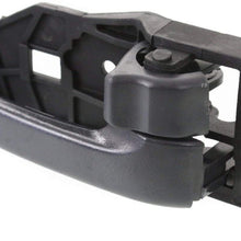 Interior Door Handles compatible with Set of 2 Front Left and Right Side Plastic Gray W/door lock button