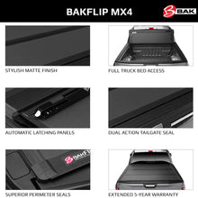BAK BAKFlip MX4 Hard Folding Truck Bed Tonneau Cover | 448329 | Fits 2015-20 Ford F150 5'6" Bed