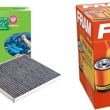 Fram Fresh Breeze - Filtro de aire para cabina Arm & Hammer Baking Soda, CF10374 para vehículos Dodge/Toyota