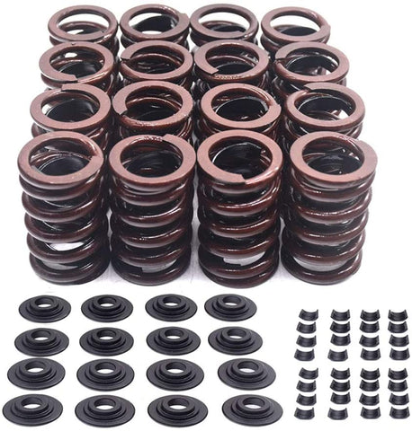 Ohoho 16 Pack Z28 Valve Springs Kit w/Steel Retainers HD Locks for Compatible with SBC 327 350 400 Valve Springs Kit