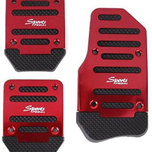 Vosarea Car Non Slip Gas Brake Treadle Clutch Pedal Cover Pad Manual Pedals 3pcs (Red)