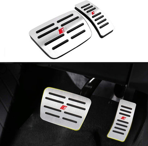 Moonlinks for Audi A4 A5 A6 A7 A8 Q5 SQ5 Q7/Porsche Macan Pedal Covers, Anti-Slip Aluminium Alloy Gas and Brake Pedal Cover Set(a Set of 2)
