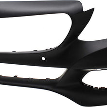 Front Bumper Cover Compatible with MERCEDES BENZ C300 2015-2018 Primed with IPAS Holes/Surround View (2017 Convertible/Coupe)/Sedan - CAPA