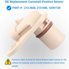 Camshaft Position Sensor, Replaces 213-3826, 2131586, 12591720 Compatible with Chevy Avalanche Camaro Silverado Suburban Tahoe Trailblazer, GMC Canyon Savana Sierra Yukon, Cadillac, Hummer H3, More