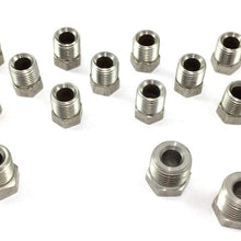 Stainless Brake Line Fitting Kit for 1/4" tube, Inverted Flare (16 Fittings Included)