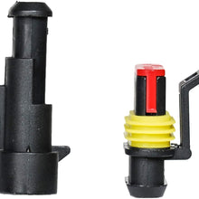 HIFROM 10 Kit 4 Pin Way Waterproof Electrical Connector 1.5mm Series Terminals Heat Shrink Quick Locking Wire Harness Sockets 20-16 AWG