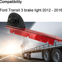 HD Waterproof Night Vision Color Rear View Brake Light Third Roof Top Mount Lamp Reverse Backup Camera for Transit 3 Brake Light 2012-2016 (Reversing Camera+7" inch Monitor)