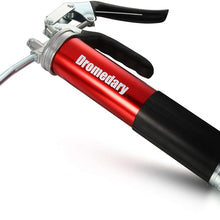 Dromedary Portable 4,500 PSI Manual Heavy Duty Professional Quality 500cc Grease Gun with Flex Hose & Connector 940798