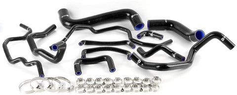 Silicone Radiator Heater Hose Kit Clamps For Subaru Impreza STI MK10 GRB GH 2008 2009 2010 2011 Black