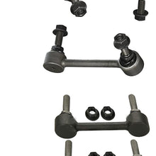 Front Sway Bar End Link Set & Rear Sway Bar Links 4pc Kit Replacement for 11-15 Dodge Durango - [2011 Jeep Grand Cherokee] - [2012-2015 Grand Cherokee 3.6/5.7L]