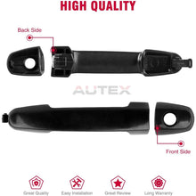 AUTEX 2pcs Front Rear Left/Right Exterior Door Handles Black Driver Passenger Side Compatible with Pontiac Vibe 2003 2004 2005 2006 2007 2008 2009 2010 69211AA020C0 81309 6921033080C1