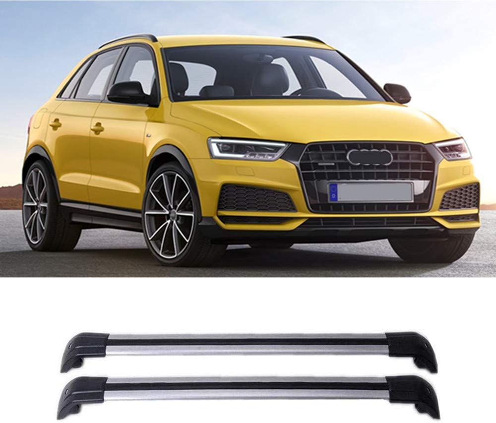 MotorFansClub Roof Racks Cross Bars Fit for Compatible with Audi Q3 2013 2014 2015 2016 2017 Crossbars Luggage Cargo Rack Aluminum