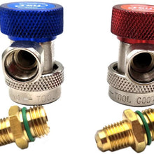 Nikauto 1Pair r134a High & Low Pressure Automotive Air Conditioning Quick Coupler Connector Adapters