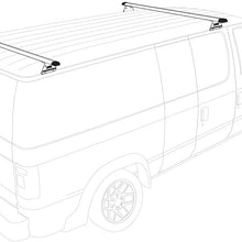 Vantech Aluminum H3 Rack 2 Bar System for a Chevy Express 1996-On Black