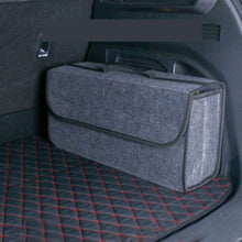 VOSAREA Trunk Car Storage Box Foldable Portable Trunk Organizer Bag Back-Up Case for Van Car Automobile (Grey)