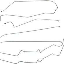 (H10 Production Kit) Compatible With 2000-05 Chevrolet Monte Carlo Mid Chassis Brake Lines Kit ABS Flex Set Tubes SS