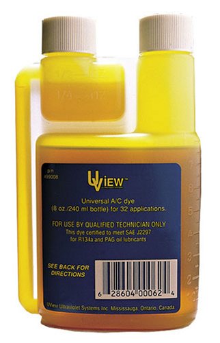 UView Ultraviolet Systems 8OZ UNIVERSAL A/C DYE BOTTLE 499008