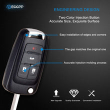 ECCPP Replacement fits for Uncut Keyless Entry Remote Key Fob 2010-2016 Chevrolet Camaro/Chevrolet Cruze/Chevrolet Equinox/Chevrolet Malibu OHT01060512 (Pack of 2)