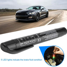 Car Brake Fluid Tester, Universal ABS shell Car Brake Oil Fluid Tester Pen 5 LED Diagnostic Test Indicator(With battery,)