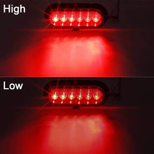 Partsam 2PCS Trailer Truck Boat Bus Red LED 6" Inch Oval Stop Turn Tail Brake Light DOT Certified Marker Lights Sealed Surface Mount 12V Waterproof IP65 Replacement for Jeep RV Trucks