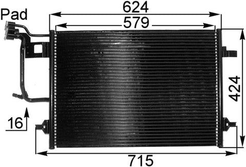 MAHLE Behr AC 242 000P A/C Condenser