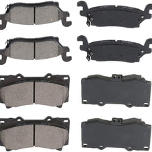 Ceramic brakes Pads,OCPTY Quick Stop Front Rear Brake Pad fit for Hummer H3 2006 2007 2008 2009 2010 Hummer H3T 2009 2010