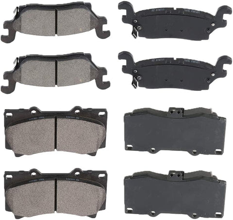 Ceramic brakes Pads,OCPTY Quick Stop Front Rear Brake Pad fit for Hummer H3 2006 2007 2008 2009 2010 Hummer H3T 2009 2010