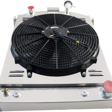 ALLOYWORKS 4 Row All Aluminum Radiator Shroud Fan For 1930-1938 Ford Model A Grill Shells Chevy Engine V8