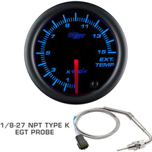 GlowShift Gauge Diesel Gauge Package for 2003-2007 Ford Super Duty 6.0L Power Stroke - Black 7 Color 1500° F Pyrometer EGT Gauge - Tan Single Gauge Pillar Pod with Grab Handle Cutout