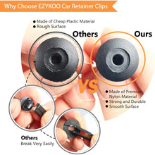 EZYKOO 465 Pcs Car Retainer Clips & Plastic Fasteners Kit - 19 Most Popular Sizes Auto Push Pin Rivets Set -Door Trim Panel Clips Compatible with GM Ford Toyota Honda Chrysler