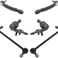 6 Piece Kit Tie Rod End Lower Ball Joint Stabilizer Sway Bar End Link LH RH Set