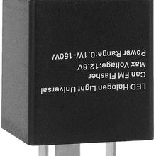 LED Flasher Relay, 12V 24V 3-PIN Adjustable LED Flasher Relay Turn Signal Light Blinker for Automotive Motorcycle