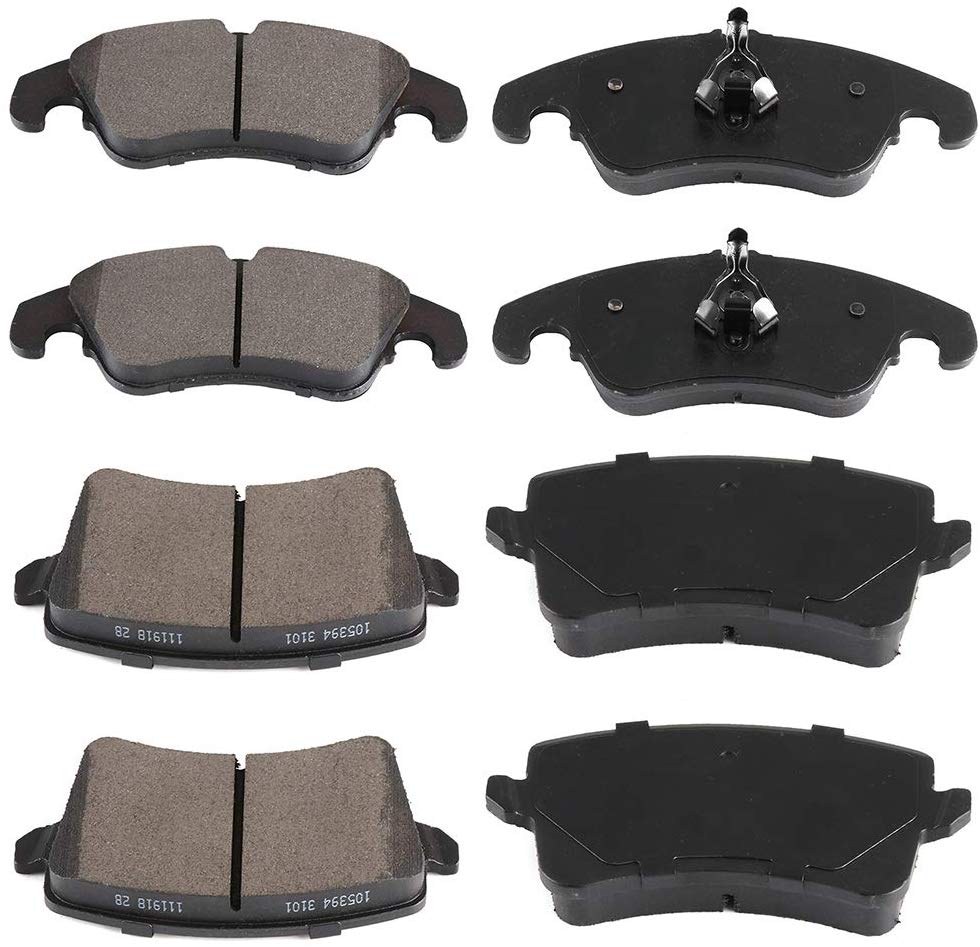 SCITOO 8pcs Front Rear Ceramic Brake Pads fit for 2009-2011 Audi A4,2009-2011 Audi A4 Quattro,2010-2011 Audi A5,2008-2011 Audi A5 Quattro,2009-2011 Audi Q5