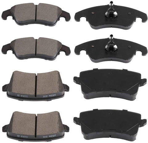 SCITOO 8pcs Front Rear Ceramic Brake Pads fit for 2009-2011 Audi A4,2009-2011 Audi A4 Quattro,2010-2011 Audi A5,2008-2011 Audi A5 Quattro,2009-2011 Audi Q5