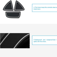 CDEFG Custom Fit Cup, Door and Center Console Liner Mats for 2016-2019 Grand Cherokee WK2, Car Slot Mat Cup Coaster Pad Anti Slip Cup Holder Inserts 14PC-Set (White Trim for 2016-2019 JGC)