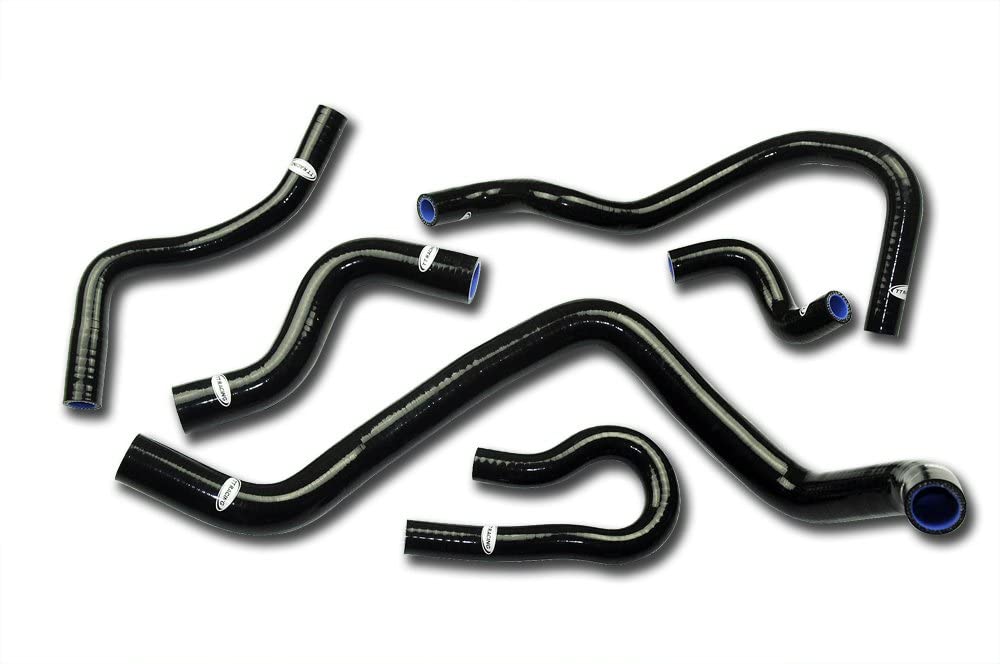 TT Racing Black Silicone Radiator Hose Kit for Honda Civic D-Series D15 D16 EG EK TT1303CBK