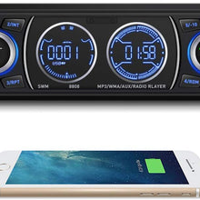 Car Stereo with Bluetooth Single Din Car Stereo Car Radio Car Audio Player Support Phone Fast Charge USB SD Card AUX in with Wireless Remote Control