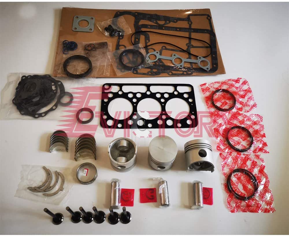 for KUBOTA D750 Rebuild Overhaul kit Piston Ring Gasket Main conrod Bearing Set