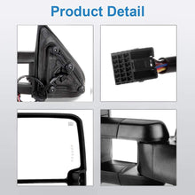 ECCPP Compatible fit for 2014-2017 for Chevy Silverado GMC Sierra Pickup Towing Mirrors Power Heated Signal Pair Set