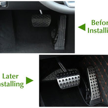 etopmia BEZ No Drill Fuel Brake Foot Pedals For Mercedes Benz C/E/S/GLK/SLK/CLS/Sl Class Silver (1 Pack)