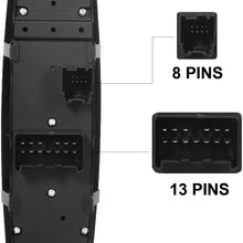 68084001AB Upgraded Window Switch for 2011-2016 Dodge Journey 4 Door OE#68084001AC 68084001AD Front Left Driver Side Power Control Switch 13+8 Pins