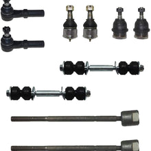 Detroit Axle Replacement for 1991-1996 Dodge Dakota 2WD Front Sway Bars Inner Outer Tie Rod Lower Upper Ball Joints - 10pc