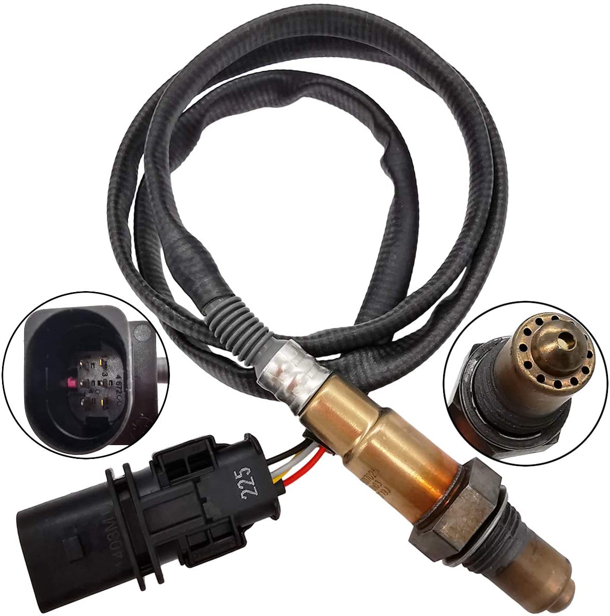 Automotive-leader 17025 LSU 4.9 5-Wire WideBand JSB-7025 Oxygen Sensor for 2011-2015 Ford Toyota Honda Chevrolet PLX AEM 30-4110 0258017025 X Series AFR Inline Controller UEGO Air Fuel Ratio 02 Gauge