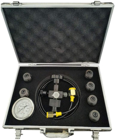 Hydraulic Accumulator Nitrogen Charging Fill Gas Valve Pressure Test Tools Kit