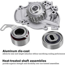 Timing Belt Kit w/Water Pump for 1994-2002 Honda Accord Odyssey, 1998-1999 Isuzu Oasis, 1997-1999 Acura CL - Fits 2.2L/2.3L L4 Engine
