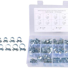 84Pcs/Set 10 Sizes Mini Fuel Line Hose Clamps Assortment Kit, Clamp Range: 7-18mm (2.7-7inch)